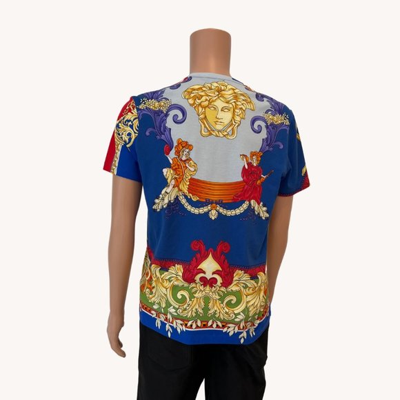 Multicolor Medusa Renaissance Print T-shirt In Blue - Picture 2 of 6